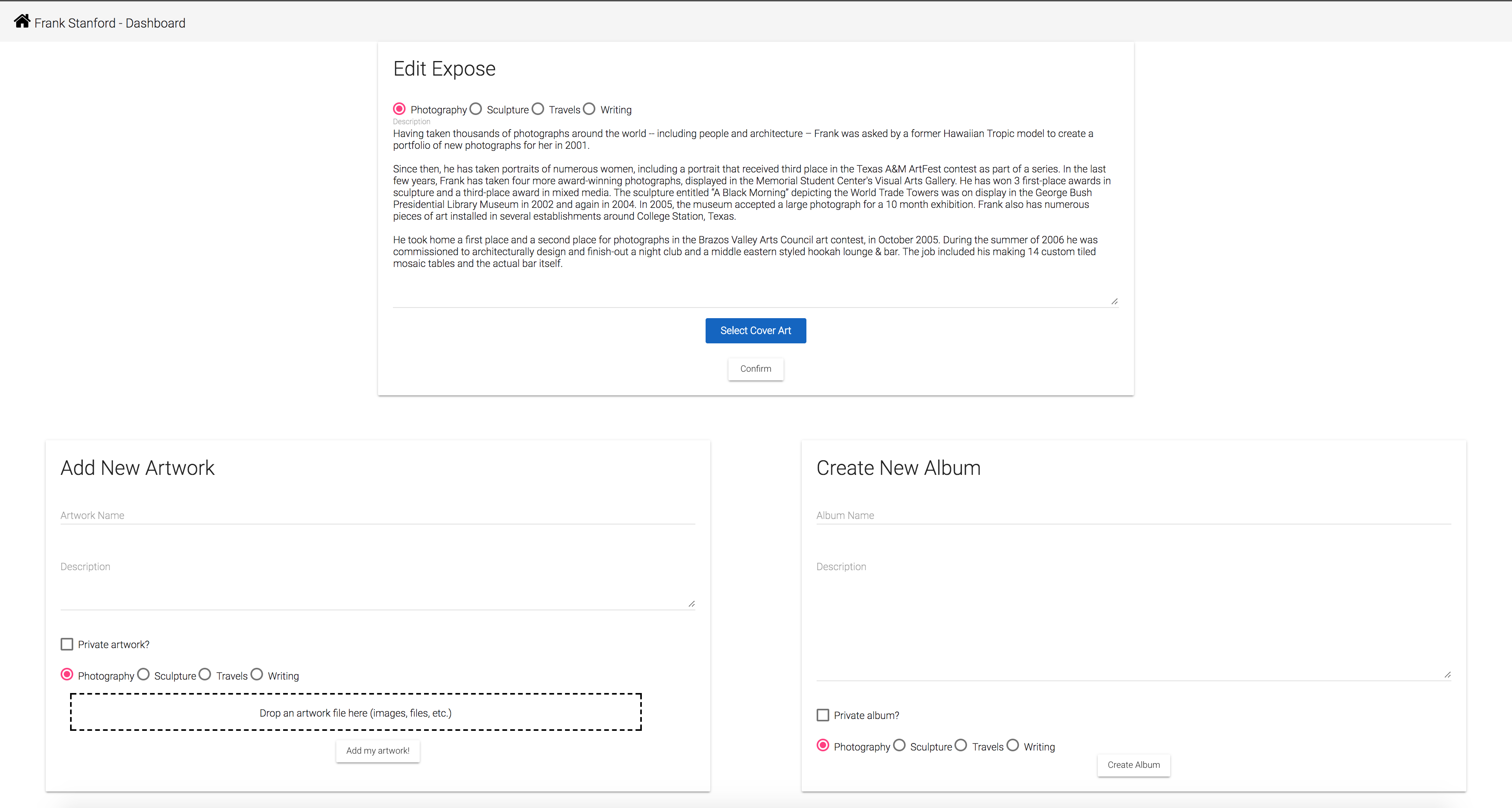 Frank Stanford Dashboard