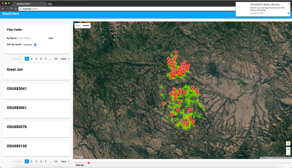 Ranch Hand Main Web App View