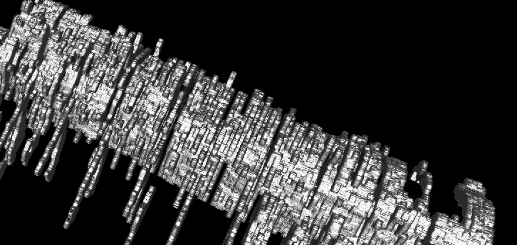 Reconstructed 3D surface of axial crossection of forearm